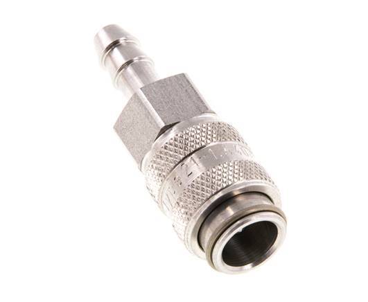 Acero inoxidable 316L DN 5 Acoplamiento de aire de 6 mm Pilar de manguera de doble cierre