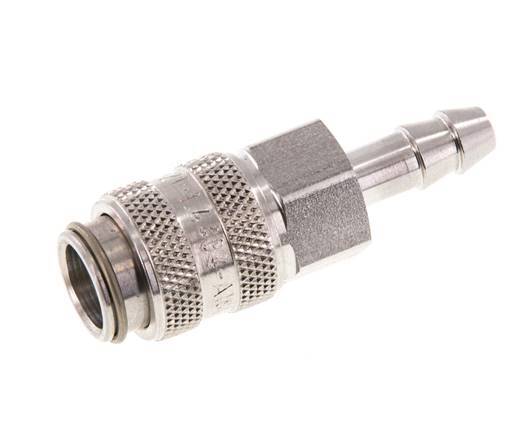 Acero inoxidable 316L DN 5 Acoplamiento de aire de 6 mm Pilar de manguera de doble cierre