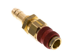 Acoplamiento de aire de latón DN 5 rojo Pasamuros de 8 mm para mangueras