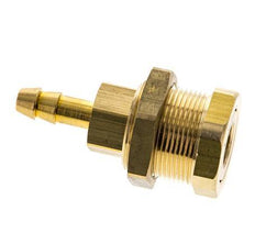 Latón DN 5 Enchufe de acoplamiento de aire 6 mm Manguera Pilar Mampara Pull-Off Cierre doble