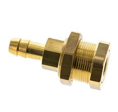 Acoplamiento de aire de latón DN 5 Enchufe de manguera de 8 mm Mampara de pilar Pull-Off Cierre doble