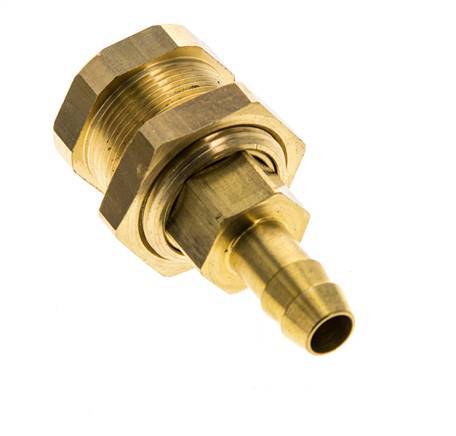Acoplamiento de aire de latón DN 5 Enchufe de manguera de 8 mm Mampara de pilar Pull-Off Cierre doble