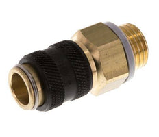 Latón DN 5 Negro Acoplamiento de aire Enchufe G 1/4 pulgada Macho