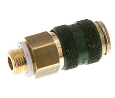Latón DN 5 Verde Acoplamiento de aire Toma G 1/8 pulgada Macho
