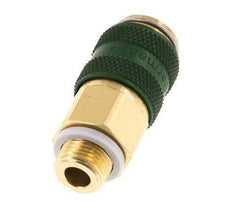Latón DN 5 Verde Acoplamiento de Aire Enchufe G 1/8 pulgadas Macho Doble Cierre