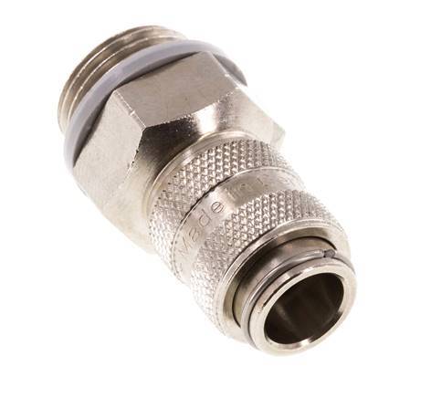Latón niquelado DN 5 Enchufe de acoplamiento de aire G 3/8 pulgadas Macho