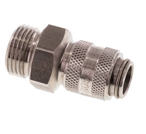 Acoplamiento de aire de acero inoxidable DN 5 Enchufe G 3/8 pulgadas Macho