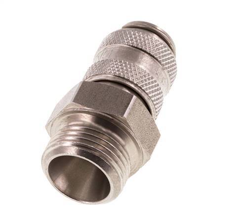 Acoplamiento de aire de acero inoxidable DN 5 Enchufe G 3/8 pulgadas Macho