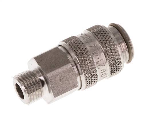 Acero inoxidable 316L DN 5 Acoplamiento de aire Enchufe G 1/8 pulg Macho