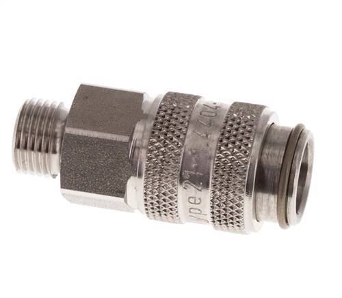 Acero inoxidable 316L DN 5 Acoplamiento de aire Enchufe G 1/8 pulg Macho