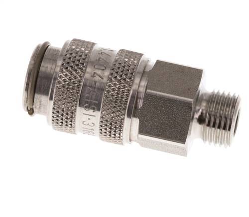 Acero inoxidable 316L DN 5 Acoplamiento de aire Enchufe G 1/8 pulg Macho