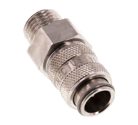 Acero inoxidable 316L DN 5 Acoplamiento de aire Enchufe G 1/4 pulgada Macho Doble cierre