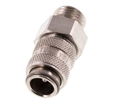 Acero inoxidable 316L DN 5 Acoplamiento de aire Enchufe G 1/4 pulgada Macho Doble cierre