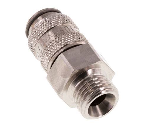 Acero inoxidable 316L DN 5 Acoplamiento de aire Enchufe G 1/4 pulgada Macho Doble cierre