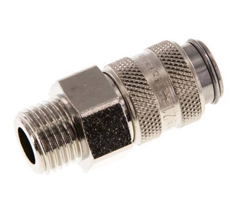 Acero templado DN 5 Acoplamiento de aire Enchufe G 1/4 pulgada Macho