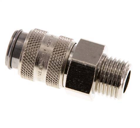 Acero templado DN 5 Acoplamiento de aire Enchufe G 1/4 pulgada Macho