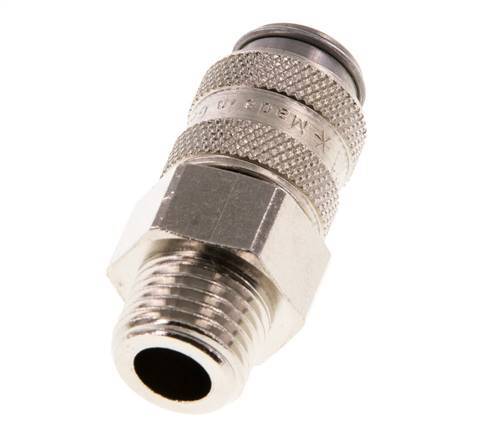 Acero templado DN 5 Acoplamiento de aire Enchufe G 1/4 pulgada Macho