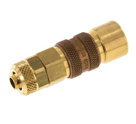Tuerca de racor 6x8 mm latón DN 5 marrón