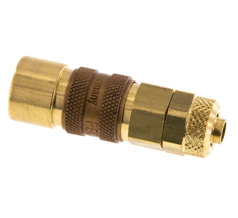 Tuerca de racor 6x8 mm latón DN 5 marrón
