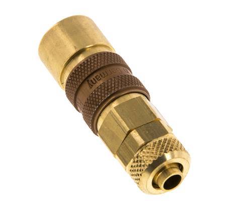 Tuerca de racor 6x8 mm latón DN 5 marrón