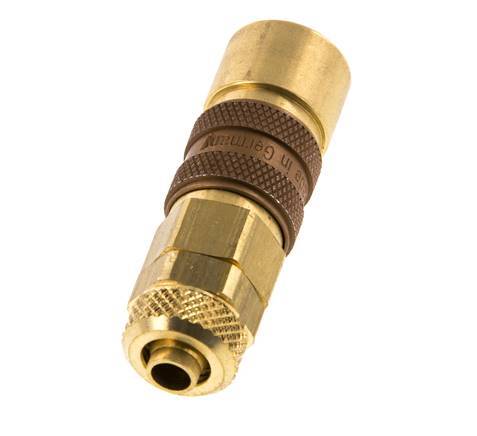 Tuerca de racor 6x8 mm latón DN 5 marrón