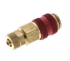 Tuerca de racor de latón DN 5 rojo 4x6 mm
