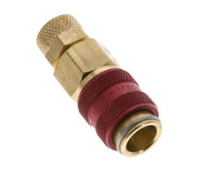 Tuerca de racor de latón DN 5 rojo 4x6 mm