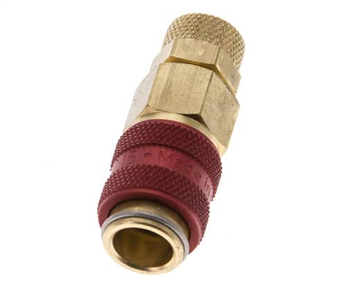 Tuerca de racor de latón DN 5 rojo 4x6 mm