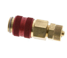 Tuerca de racor de latón DN 5 rojo 4x6 mm