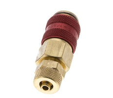 Tuerca de racor de latón DN 5 rojo 4x6 mm