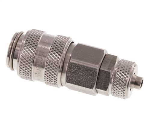 Acoplamiento de aire de acero inoxidable DN 5 Tuerca de unión 4x6 mm