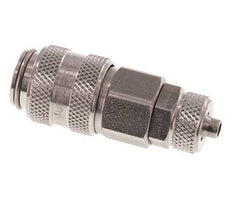 Acoplamiento de aire de acero inoxidable DN 5 Tuerca de unión 4x6 mm