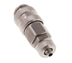 Acoplamiento de aire de acero inoxidable DN 5 Tuerca de unión 4x6 mm