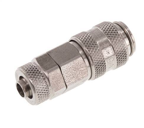 Tuerca de unión de acero inoxidable DN 5 para acoplamiento de aire 6x8 mm