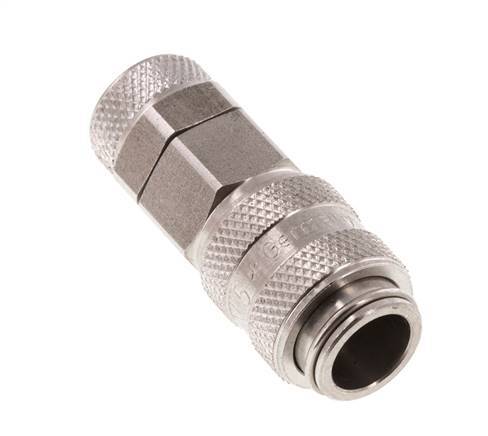 Tuerca de unión de acero inoxidable DN 5 para acoplamiento de aire 6x8 mm