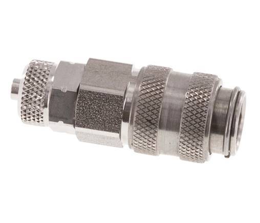 Acero inoxidable 316L DN 5 Racor de acoplamiento neumático Tuerca de unión 4x6 mm