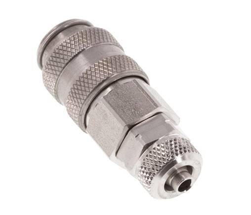 Acero inoxidable 316L DN 5 Racor de acoplamiento neumático Tuerca de unión 4x6 mm