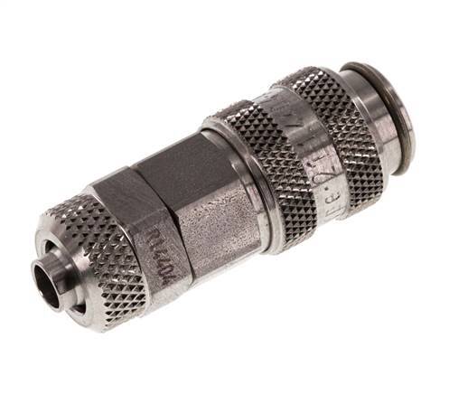Acero inoxidable 316L DN 5 Racor de acoplamiento neumático Tuerca de unión 6x8 mm