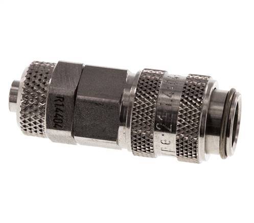 Acero inoxidable 316L DN 5 Racor de acoplamiento neumático Tuerca de unión 6x8 mm