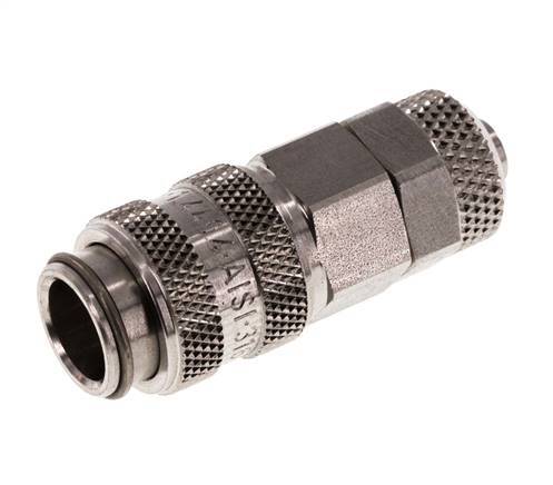 Acero inoxidable 316L DN 5 Racor de acoplamiento neumático Tuerca de unión 6x8 mm