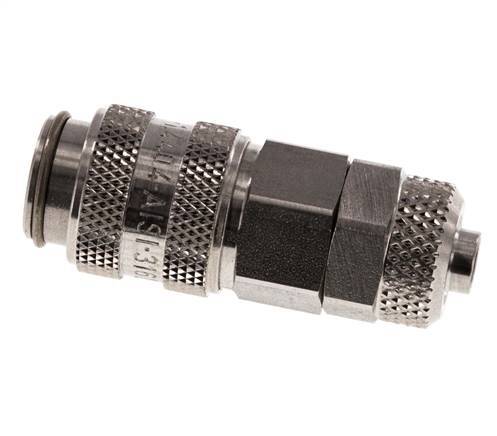 Acero inoxidable 316L DN 5 Racor de acoplamiento neumático Tuerca de unión 6x8 mm