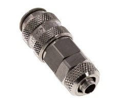 Acero inoxidable 316L DN 5 Racor de acoplamiento neumático Tuerca de unión 6x8 mm