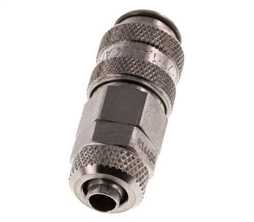 Acero inoxidable 316L DN 5 Racor de acoplamiento neumático Tuerca de unión 6x8 mm