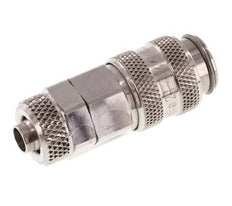 Acero inoxidable 316L DN 5 Racor de acoplamiento neumático Tuerca de unión 6x8 mm Doble cierre