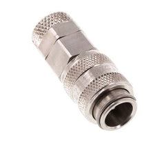 Acero inoxidable 316L DN 5 Racor de acoplamiento neumático Tuerca de unión 6x8 mm Doble cierre