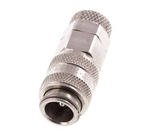 Acero inoxidable 316L DN 5 Racor de acoplamiento neumático Tuerca de unión 6x8 mm Doble cierre