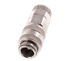 Acero inoxidable 316L DN 5 Racor de acoplamiento neumático Tuerca de unión 6x8 mm Doble cierre
