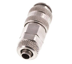Acero inoxidable 316L DN 5 Racor de acoplamiento neumático Tuerca de unión 6x8 mm Doble cierre