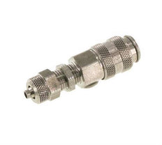 Acero inoxidable DN 5 Acoplamiento de aire Toma 4x6 mm Tuerca de unión Pasamuros Cierre doble