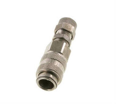 Acero inoxidable DN 5 Acoplamiento de aire Toma 4x6 mm Tuerca de unión Pasamuros Cierre doble
